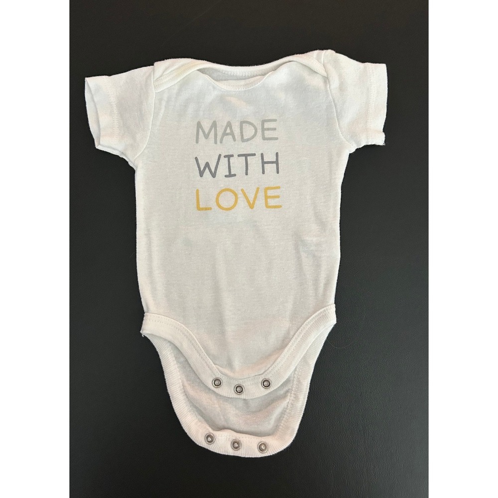 Koala Baby White Made With Love Graphic Bodysuit 0-3M (1266)